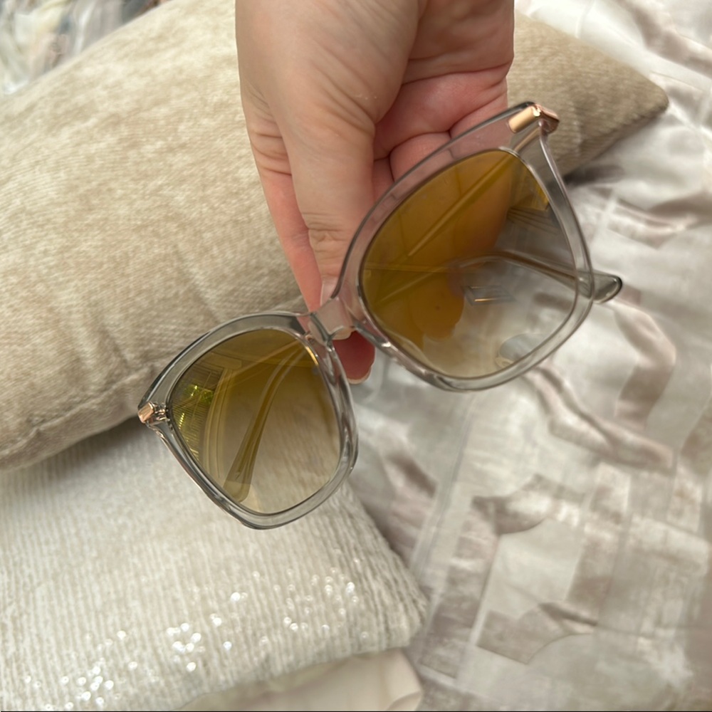 Jimmy Choo Transparent Sunglasses with Gray Lenses